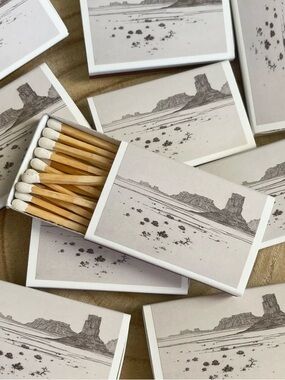 Desert Landscape Matchbox Art – White
New in Box